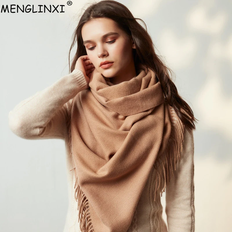 

Winter Soft Warm Wool Cashmere Scarf Women Herringbone Brand Scarf 2019 New Design Pashmina Fashion Shawl For Ladies Scarves Wraps