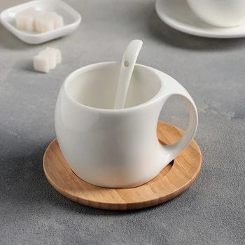 

Pair of tea 220 ml "Estet", wooden saucer