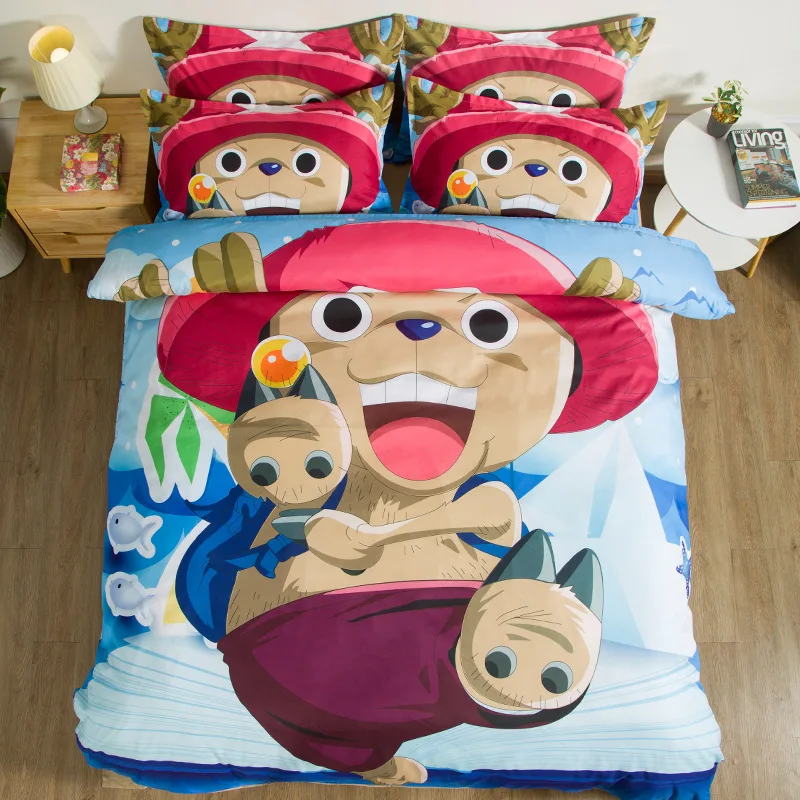 Japan Cartoon Anime Bedding Duvet Set Single Student Quilt 1*Duvet Cover Set Quilt for Kid Bedroom Boy Children Bed Sheet