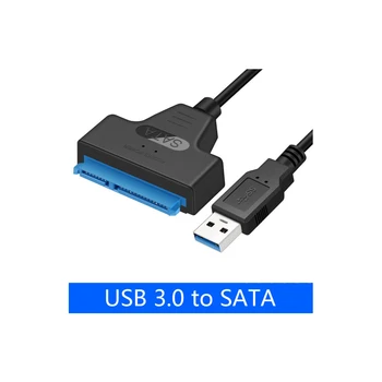 

Converter Cable 45CM USB 3.0 To Sata 3 2 1 Adapter SataIII To USB3.0 For 2.5" 3.5" inch Sata III II I HDD SSD Hard Disk Drive