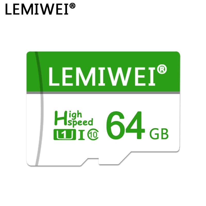 

Class 10 Memory Card 64GB 32GB 16GB 8GB Micro SD Card 128MB LEMIWEI High Speed U1 C10 TF Card For Phone Free Adapter