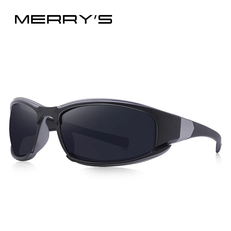 MERRYS Дизайнерские Мужские поляризационные уличные спортивные солнцезащитные очки, мужские очки, очки для вождения, защита от уф400 лучей, S9027 - Цвет линз: C02 Gray