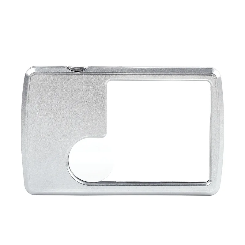 Handheld LED Magnifier Portable 3X 6X Magnifying Glass Ultra-thin Acrylic Len Magnifying Glass with Led Light Jewelry Loupe