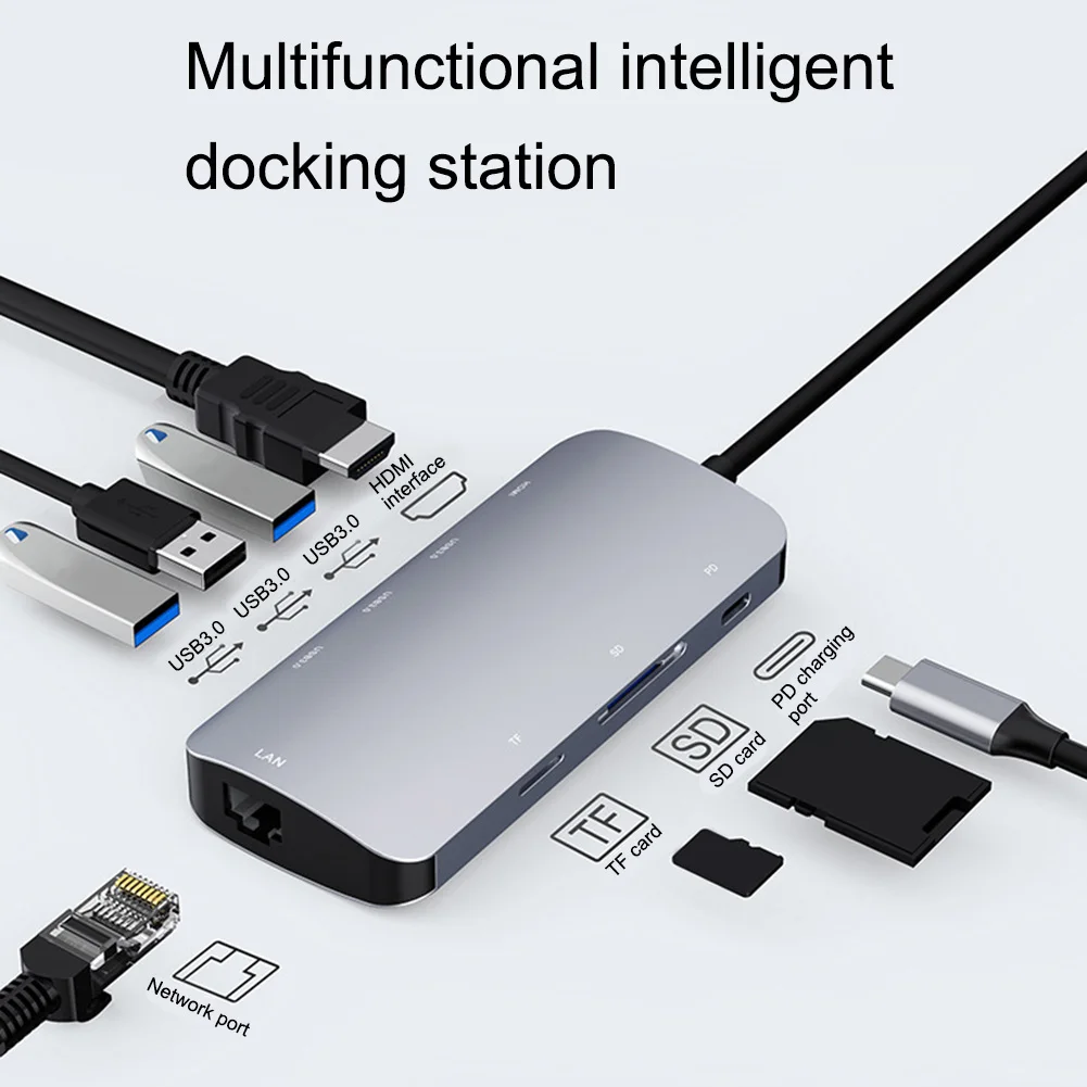 USB концентратор с Type C на Multi HDMI RJ45 VGA 3 0 адаптер док станция для MacBook Pro Huawei Mate 30