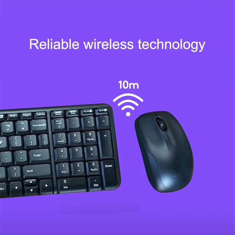 Игровая клавиатура logitech MK220, мышь Combo 2.4GH, беспроводная клавиатура с usb-приемником для настольного компьютера, ПК, ноутбука и Smart tv
