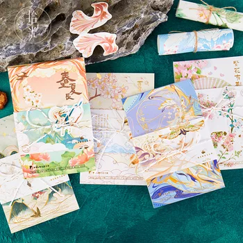 

50 Sheets Memo Pads Chinese Style Creative Message Student DIY Sticker Bird Note Decorative Diary Stationery School Supplies