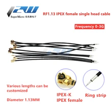 5 pces ipex ipx u fl fêmea 1.13mm única cabeça conector cabo ipx conector 1.13 ipex cabo
