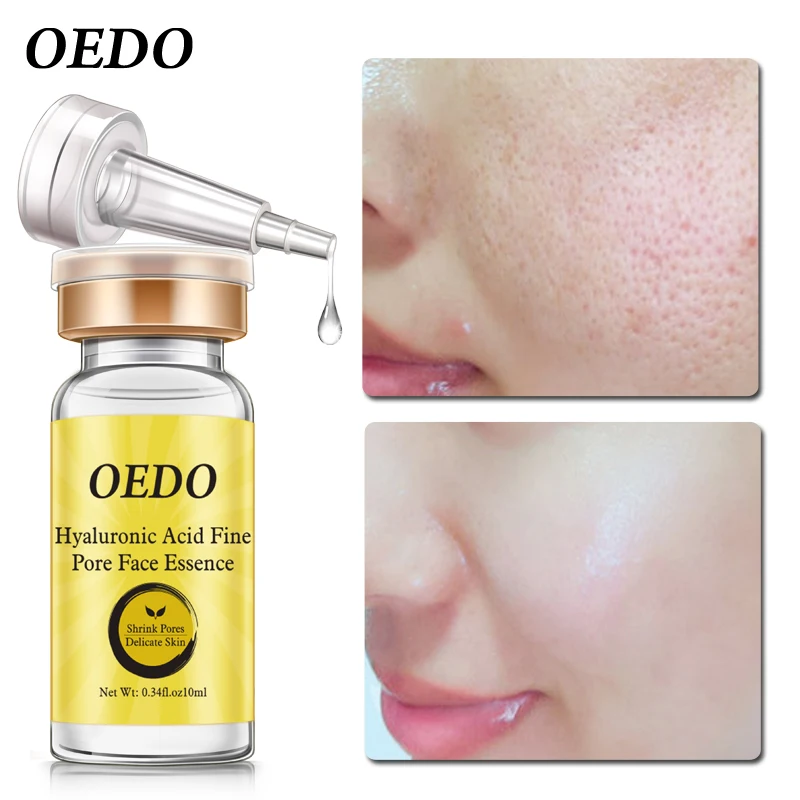 

OEDO Shrink Pore Serum Hyaluronic Acid Moisturizing Face Essence Collagen Whitening Plant Anti Aging Anti Wrinkle Skin Care 10ml