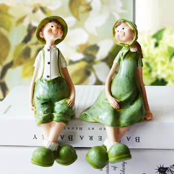

Pastorale Romantic Couples Figurines Resin Crafts Uneven Leg Doll Ornaments Living Room Home Sculpture Decor Wedding Gifts M5483