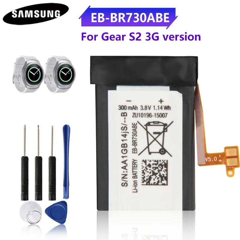 Оригинальный аккумулятор EB BR730ABE для Samsung Gear S2 3G с функцией R730 SM R730V R730A R730T R600 R730S R735T