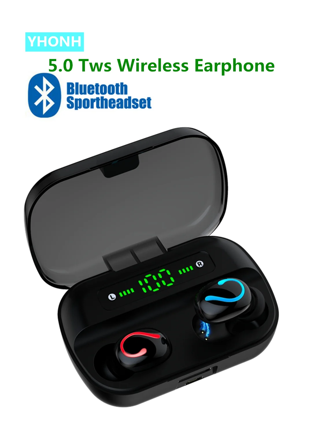 Bluetooth Earphone Wireless Earbuds 5 0 TWS Headsets Dual Earbuds bluetooth earphones wired headphones For iphone Huawei Xiaomi