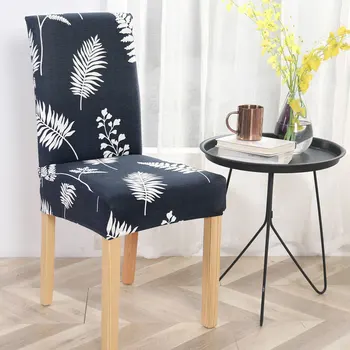

Elastic Dining Chair Covers Flower Spandex Chair Cover White Chair For Kitchen CH37022
