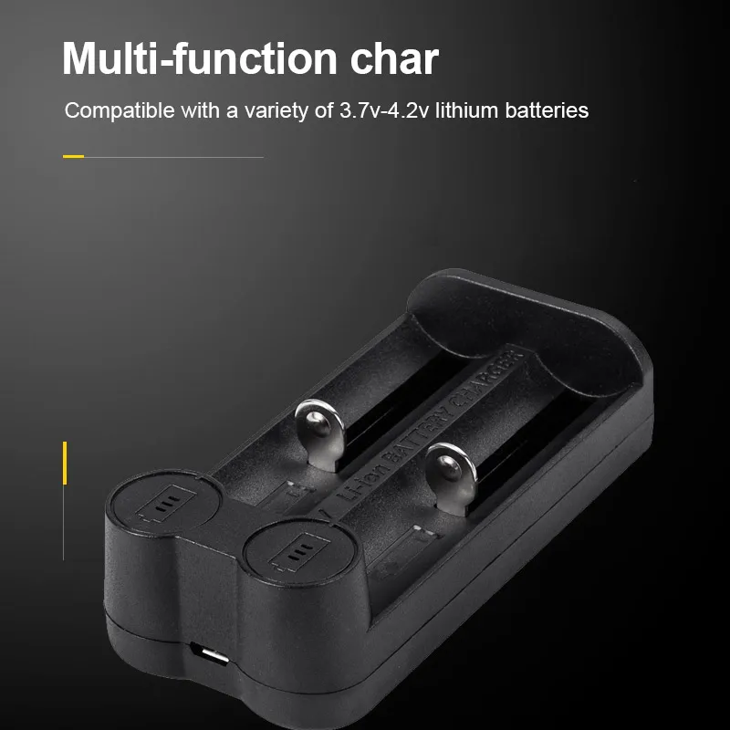PUJIMAX 18650 battery charger Smart charging 2 slot 3.7V 26650 18350 32650 21700 26500 Rechargeable Battery charger battery charger battery charger adapter