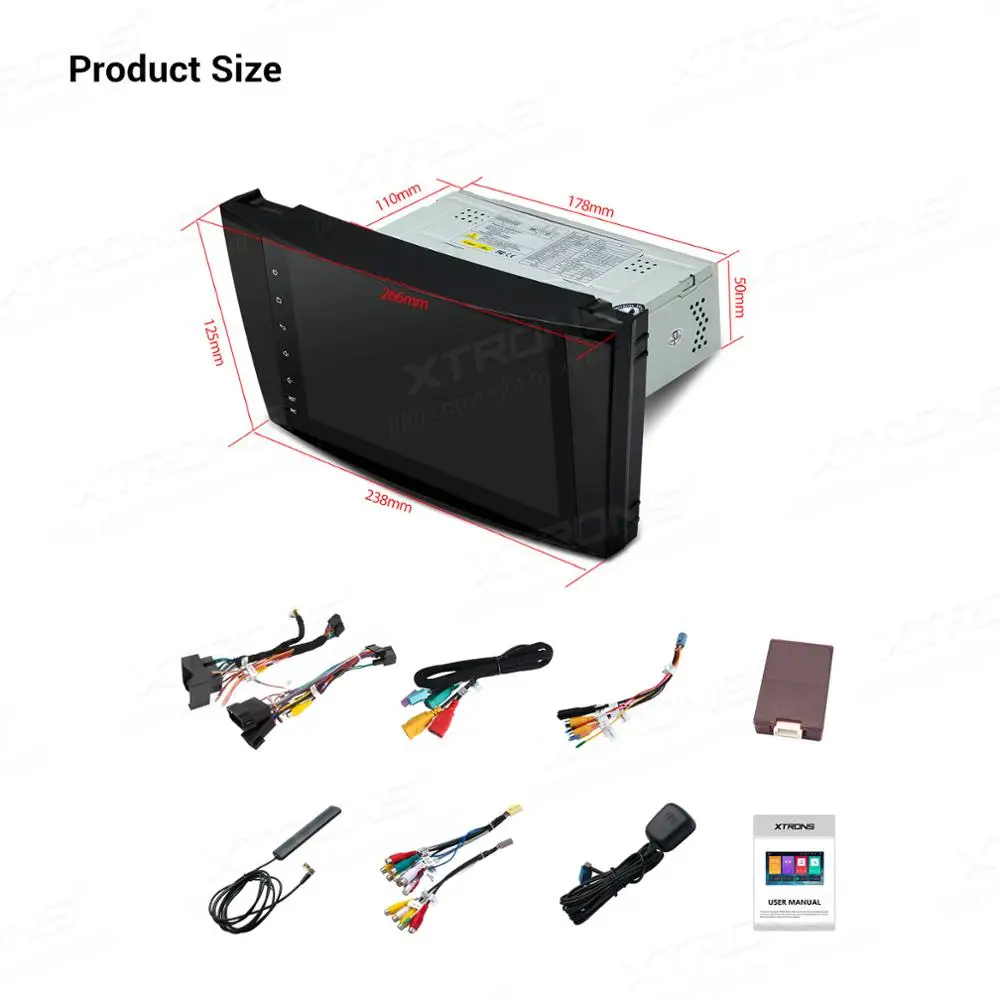 Best XTRONS 8"Android 9.0 Octa Core 4GB RAM 64GB ROM Car Multimedia GPS System for Mercedes Benz W211 2002-2008 W219 2005-2006 NO DVD 5