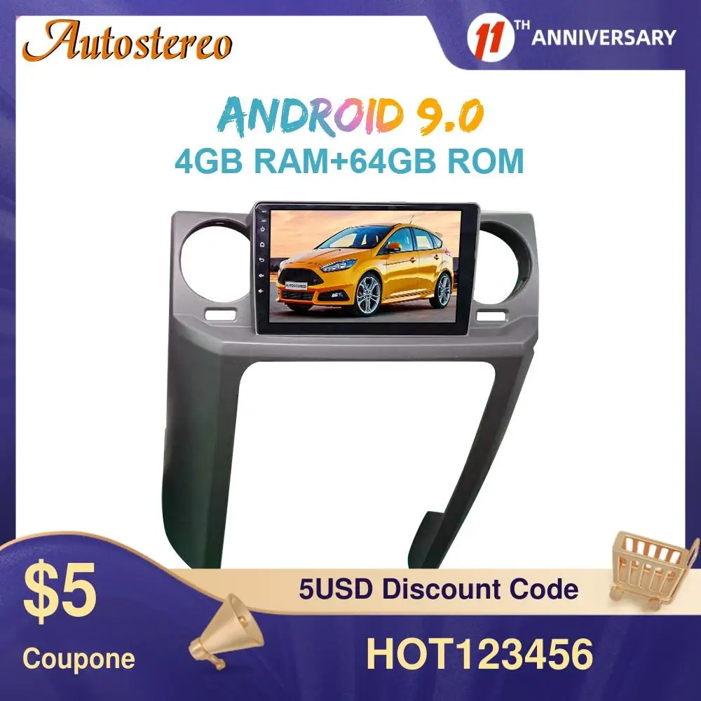 

Автомобильный GPS-навигатор, Android 9,0, 4 + 64 ГБ, для Land Rover Discovery 3 LR3 2004-2009, головное устройство, мультимедийный плеер, Авторадио, стерео радио