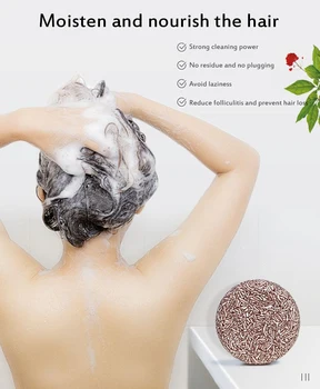 

1PC Plant Essential Oil Soap Deep Cleansing Polygonum Multiflorum Shampoo Soap Natural Organic Moisturizing Rooting Conditioner