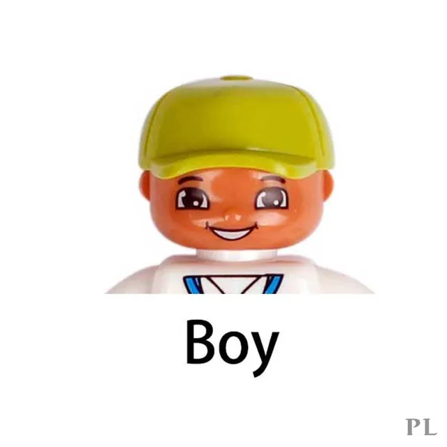 MOC DIY Big Building Blocks Scene Doll Figures Educational Toy Compatible Large Bricks Assembly Children Kids Gifts For Girl Boy Boy