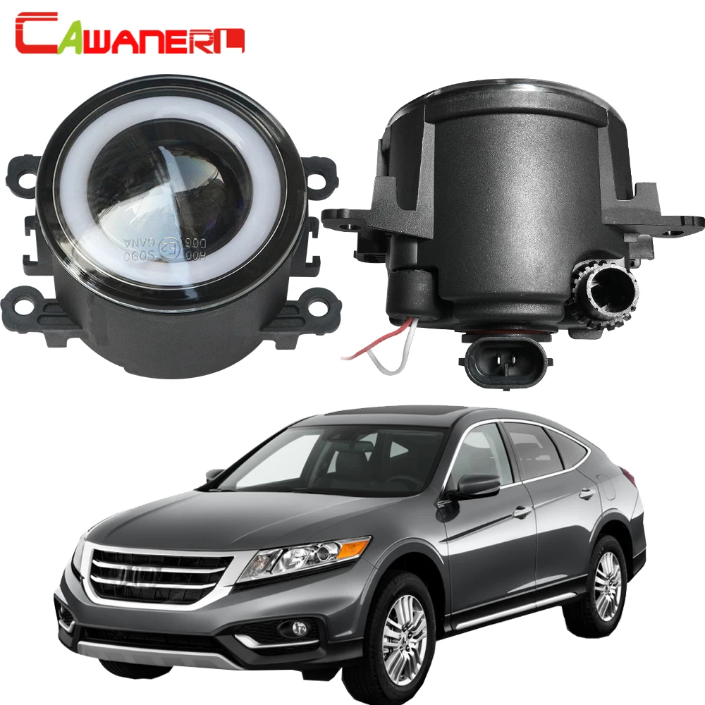 

Cawanerl For Honda Crosstour Car LED Bulb Fog Light COB Angel Eye Daytime Running Lamp 12V 2013 2014 2015