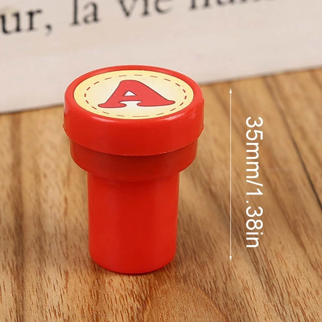 26 Pcs Alphabets Letters Round Stamp Seal Self Inking Scrapbooking Plate Ink Pads Stamper for Children Gifts Toys 3