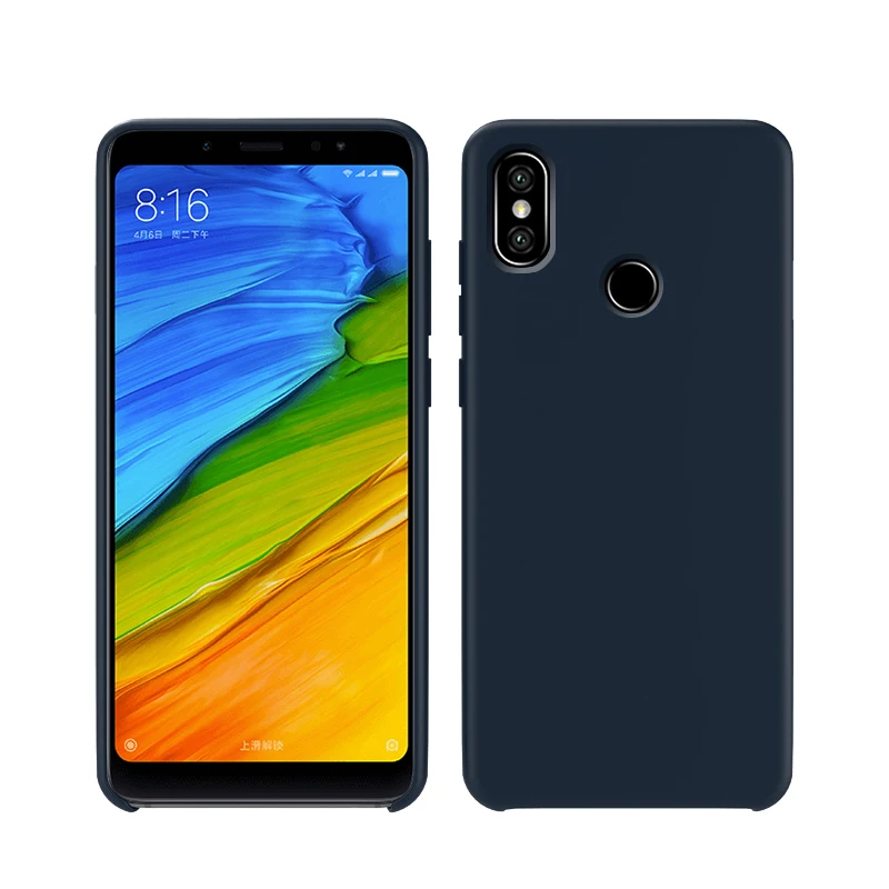 Чехол для Xiaomi mi x 3 для Xiao mi Pocophone F1 mi 9T 8 Lite 9 SE 6X A2 Lite 6 мягкий жидкий силиконовый чехол для Red mi note 7 8 pro Чехол - Цвет: Темно-синий