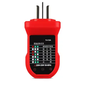 

Socket Tester Three-phase Line Circuit Polarity Socket Detector Wall Plug Tester