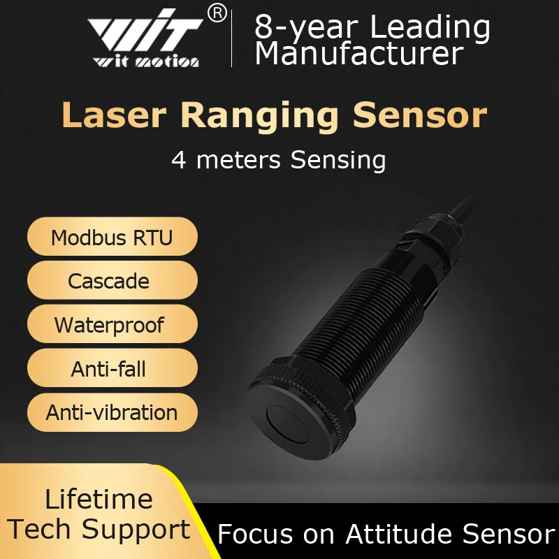 WT53R Time-of-Flight (ToF)Laser Ranging Sensor Module VL53L1X Distance 400cm RS485 Modbus/TTL TOF050F TOF200F | Электронные