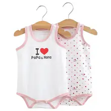 2 pièces vêtements pour nouveau né, body en coton sans manches, gilet pour bébé, combinaison d'été mince une pièce, vêtements pour garçons et filles
