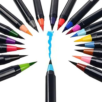 

Water Color Art Pens Brush Pen Drawing School Lettering Pen Color Coloring Calligraphy Soft Watercolor Brush Pen Set