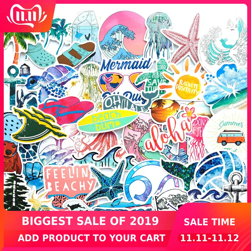 

50Pcs VSCO Stickers Girl Cool Laptop Anime Cartoon Stickers Pack For Skateboard Car Decal Christmas Kids Toys Waterproof Sticker