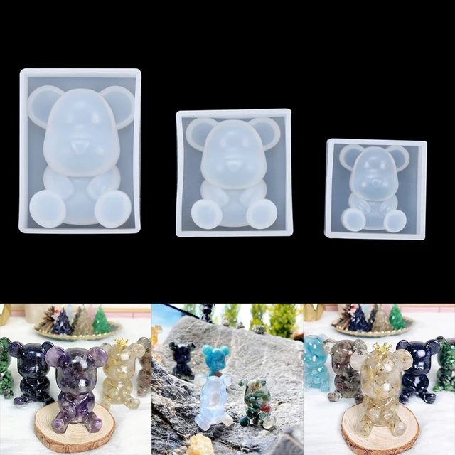 1pc 3D Explosif Bricolage Silicone Moule Argile Goutte Colle Photothérapie  Faisant Sain Sans Formaldéhyde Réutilisable Dessin Animé Ours Lapin Cerise