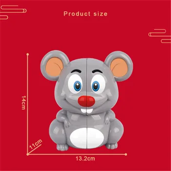 

Second Order Cube Mouse High Speed Magic Puzzle Professional Animal Speed Twisty Brain Teasers Educational LearnningToys