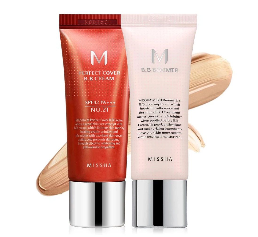 MISSHA M 50ml Perfect Cover BB Cream Makeup CC Natural Whitening Waterproof Concealer Base Liquid Foundation