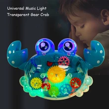 Jouets éducatifs pour bébés avec son, jouet électrique, lumières rampantes, jouets musicaux, crabe, cadeau pour enfants