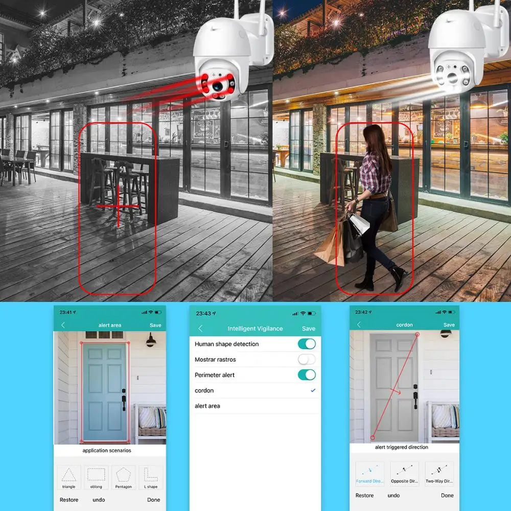 1080P HD PTZ Wireless IP Camera Waterproof Zoom Ball Security CCTV Audio Smart Motion Tracking Family Safety Video Kamera