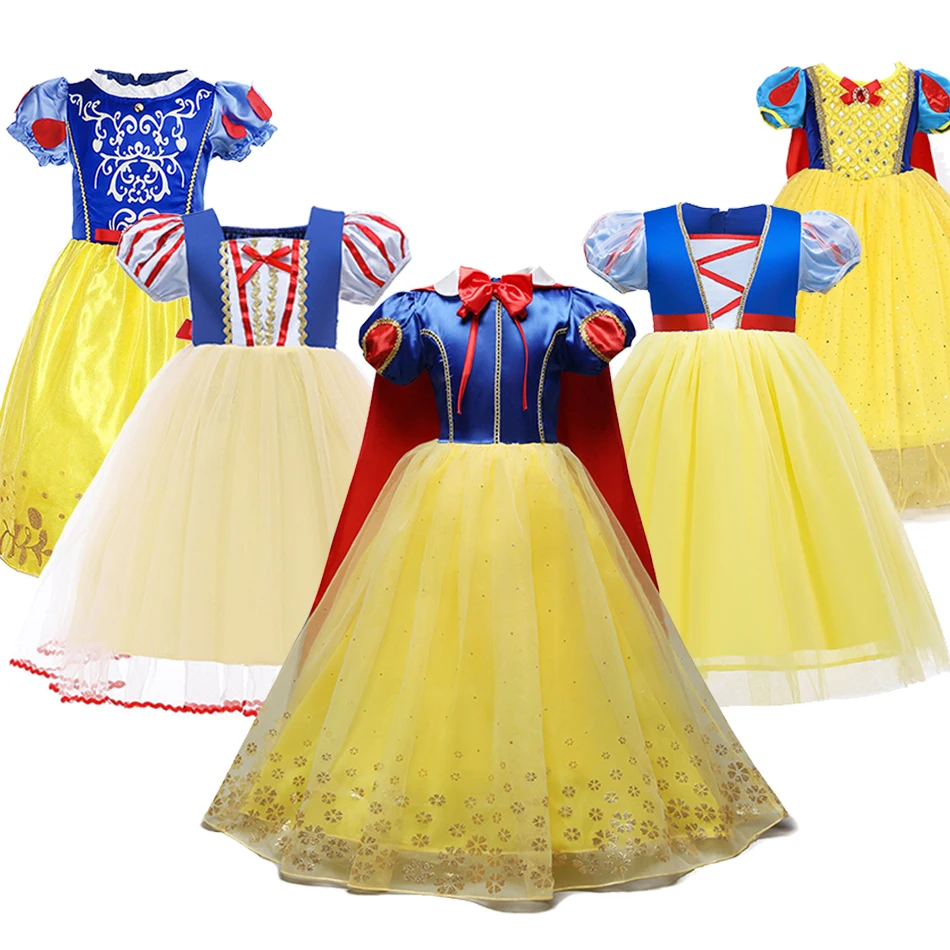 Girls Princess Costume Anna Elsa Halloween Fancy Dress Snow White Candy
