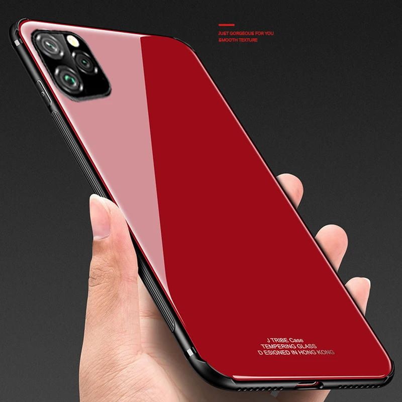 Роскошная новая стеклянная задняя крышка YueTuo для телефона etui coque cover case for iphone 11 pro