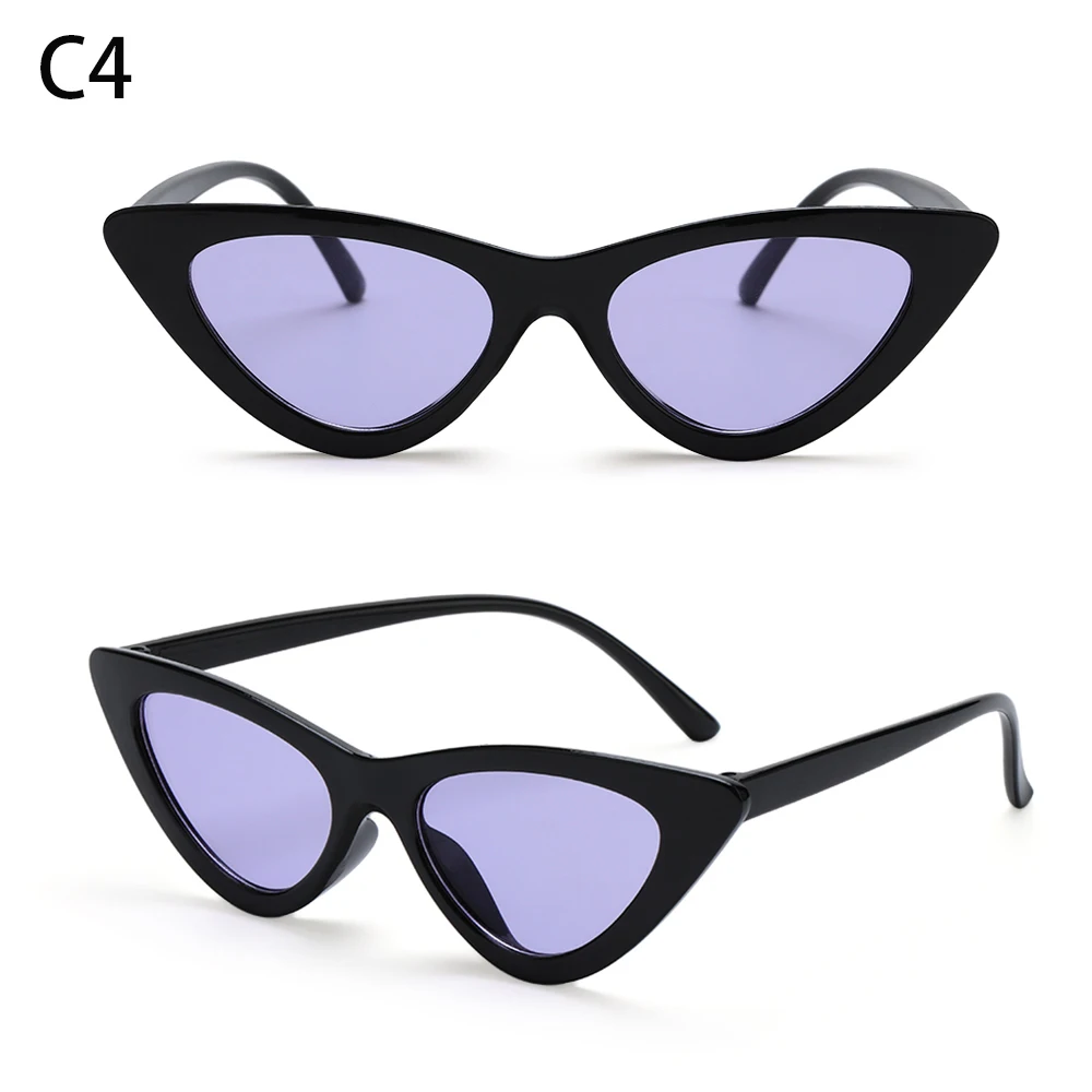 big cat eye sunglasses 2021 Sexy Vintage Cat Eye Sunglasses Black Small Triangle Sun Glasses Female Lens Shades Resin Outdoor Streetwear Eyewear UV400 square sunglasses Sunglasses