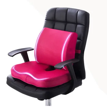 

2 Pcs Breathable Chair Car Seat Cushion Orthopedic Memory Foam Lumbar Pain Relief Back Support Pillow Home Office Decor Supplies