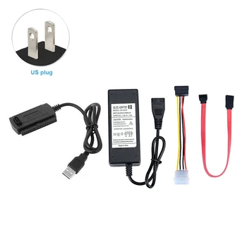 

Connector For Hard Drive Durable USB 2.0 To IDE Computer Data Transmission High Speed Adapter Cable Stable Accessories SATA