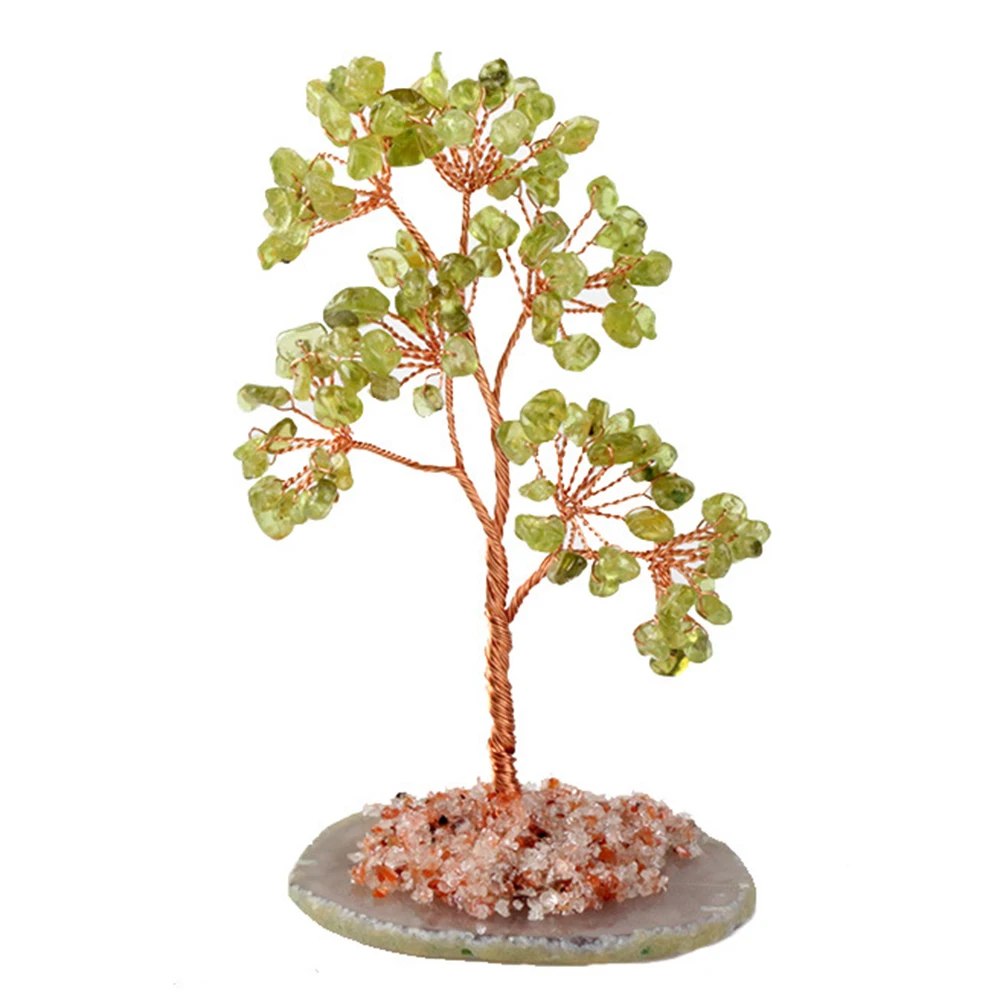 

Crytal Fortune Tree fake flower Chinese Lucky resin and crytal stone MoneyTree Home Office Table Decoration