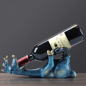 

European Resin Drunk Deer Wine Rack Livingroom Office Wine Bottle shelf Home Furnishing Decoration Modern Wine Holder Crafts