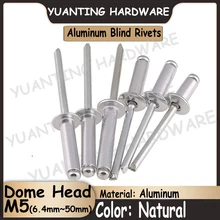 

3Pcs~20Pcs M5x6.4mm~50mm All Aluminum Blind Rivet Pull Nails Tool Round Head Self-plugging Rivet