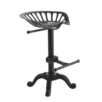 

Vintage Tractor Seat Bar Stool Rustic Cast Iron Chair Adjustable Height Swivel Barstool Industrial Style Chair
