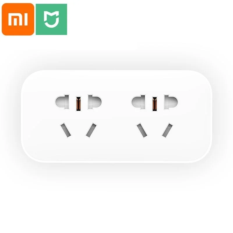 Xiaomi Mijia удлинитель портативный Преобразователь адаптер 2USB разъем для быстрой
