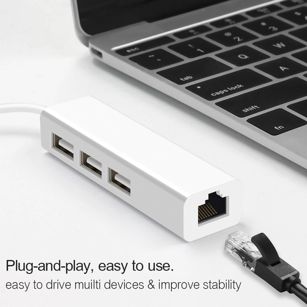 USB Type C концентратор сплиттер 3 2 0 RJ45 Интернет адаптер для ноутбука ПК ноутбук док