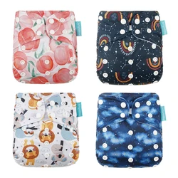 Happyflute nova venda quente os bolso fralda plain & print lavável & reutilizável ajustável capa de fraldas do bebê