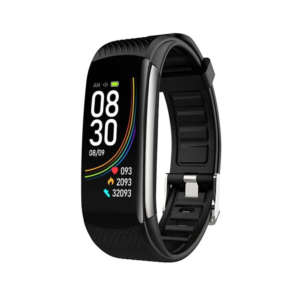 

Sport Watch Blood Pressure Heart Rate Sleep Exercise Pedometer Bluetooth Smart Bracelet C6T Body Temperature Monitoring camera