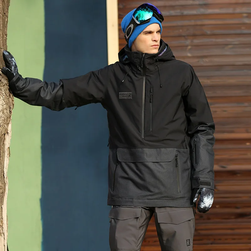 RUNNING RIVER Brand Men Snowboarding Hoodie High Quality Hooded outdoor Sports ski Snowboard Jacket 4 Colors 4 Sizes 0456