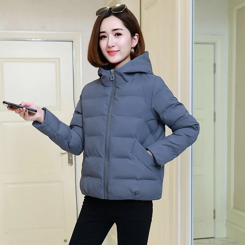 

Winter Jacket women 2019 NEW Women Parkas Frivolous Outerwear solid Coats Short Female Slim Cotton padded basic tops