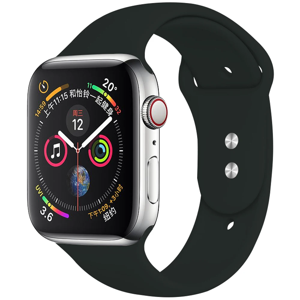 Ремешок для часов Silikon Für apple watch band 40 мм 44 мм 42 мм 38 мм apple watch 4 apple watch 5 correa iwatch повязки Uhr zubehёr